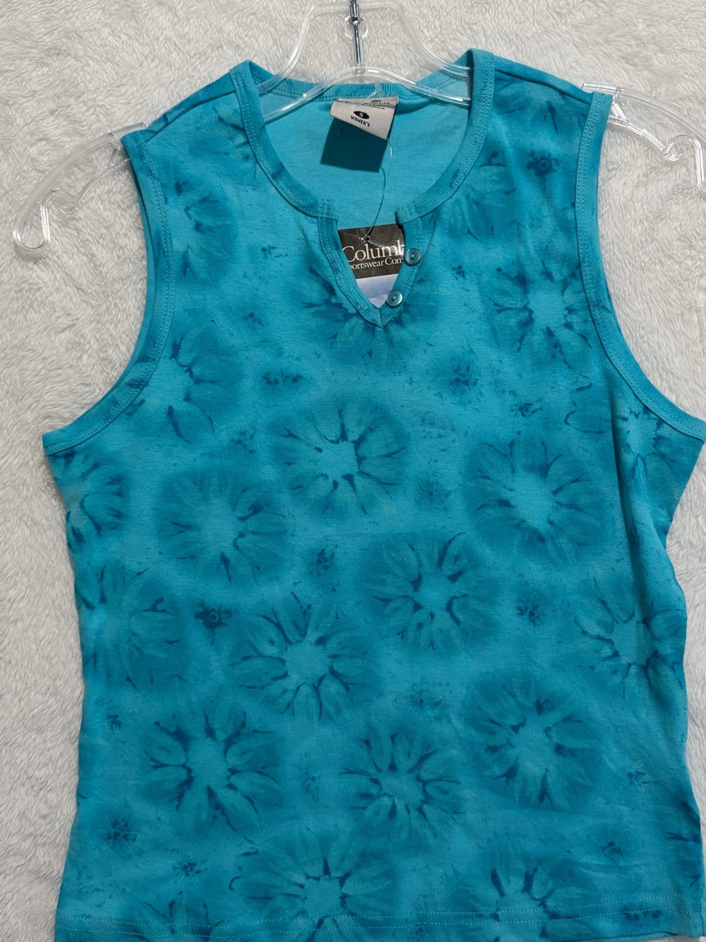 Columbia Teal Tie-Dye Sleeveless Tank